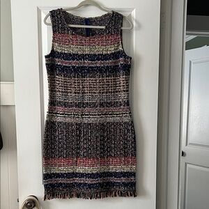 St. John Multicolor Tweed shift dress size 10